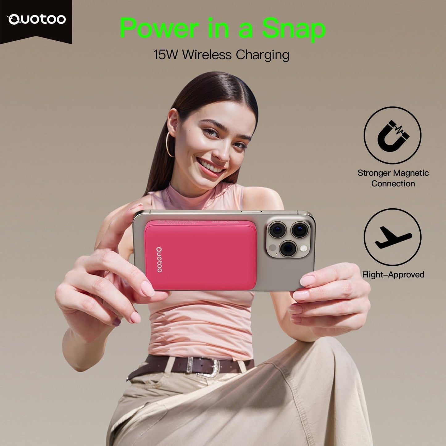 2025 Magnetic 15W Power Bank for iPhone,5000mAh Magsafe Battery Pack with 20w Fast Charging,Slim Magsafe Power Bank in&Out,with LED Display,Wireless Portable Charger for iPhone 16/15/14/13/12 Series