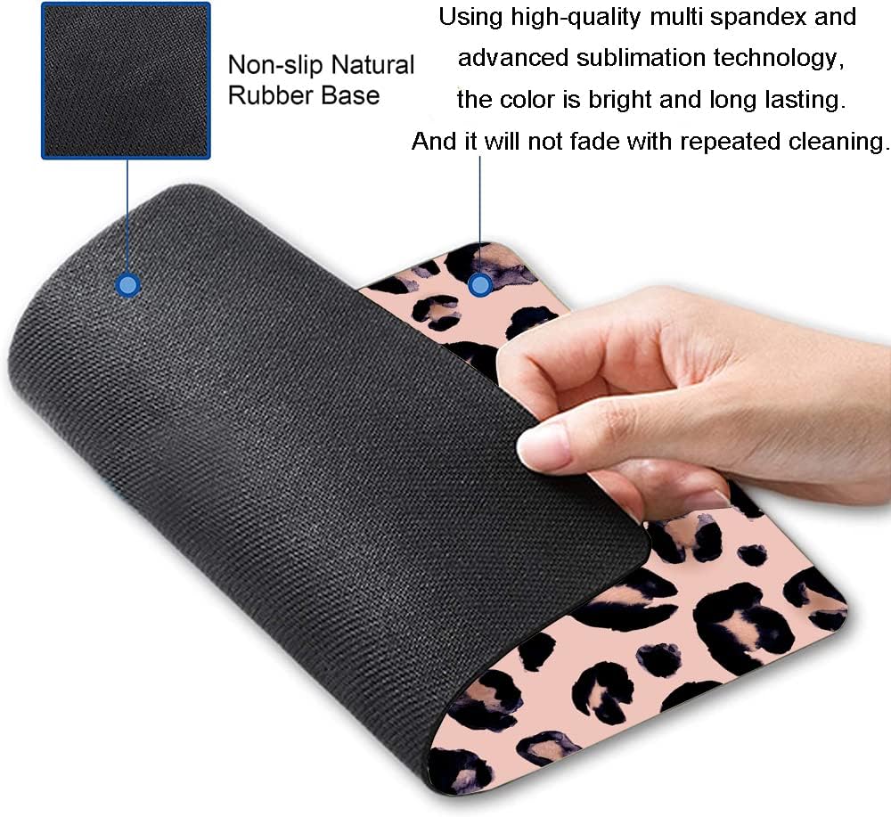 Mouse Pad, Premium-Textured Mouse Mat, Non-Slip Rubber Base Mousepad for Laptop, Computer & PC,9.5×7.9 in,Leopard