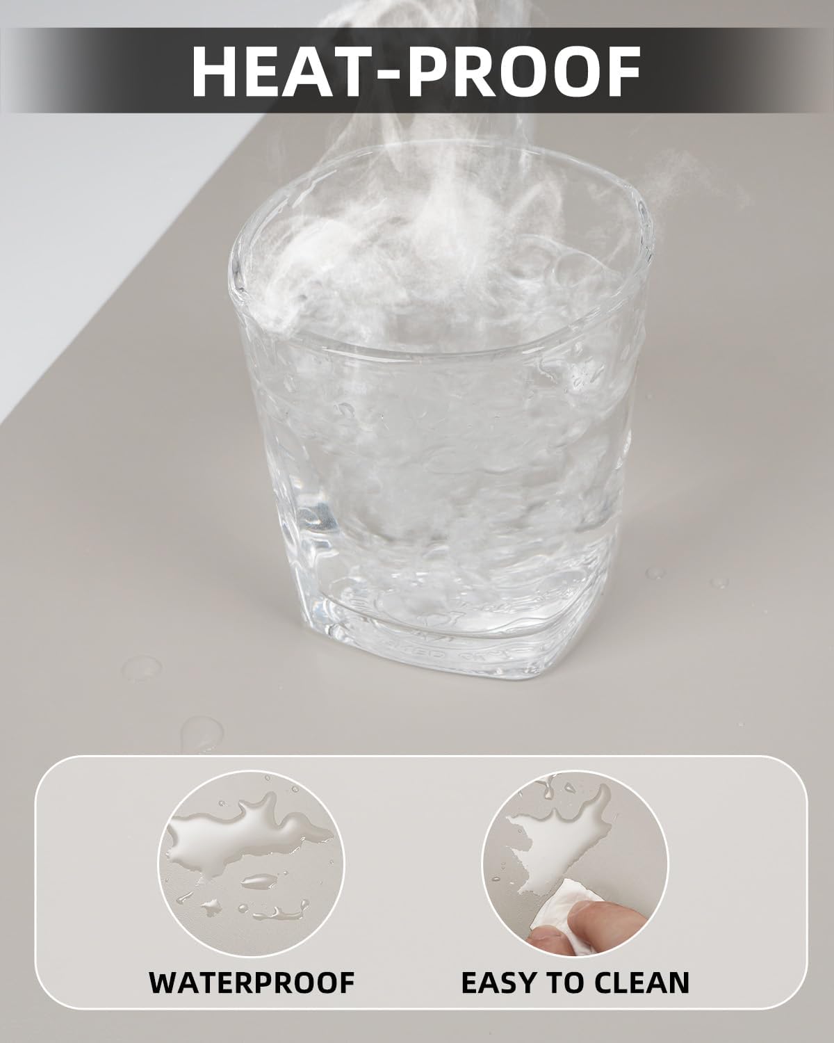 Leather Desk Pad Protector,Large Mouse pad,Office Desk mat,Laptop Mat for Desk, Non-Slip PU Leather Desk Blotter,Waterproof Desk Writing Pad for Office/Home(35"x17",Light Grey)