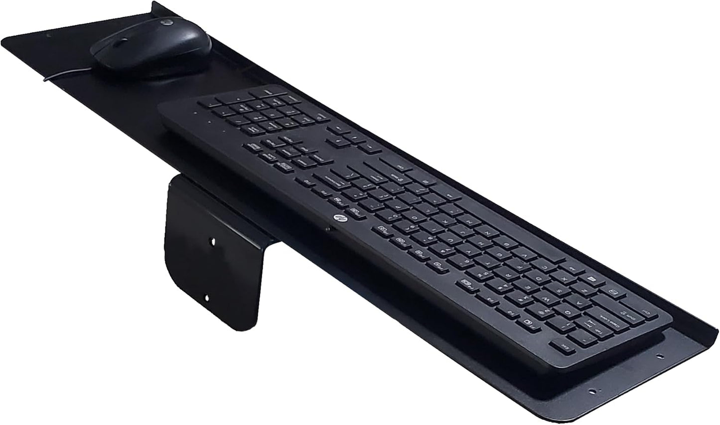 SDS iMount 1.0 Wall Mount Utility Stand – Versatile 7"x26" Tray for Keyboard, Laptop, Tablet, Gaming Consoles, Cable & Stereo Equipment – Space-Saving Workstation Solution (Large)