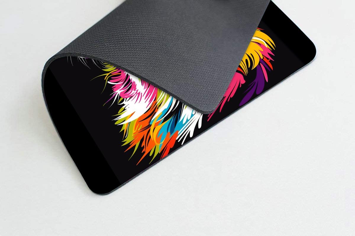 Square Mouse Pad Colorful Dog Portrait-1,Gaming Mouse Pads for Desk,Soft Computer Waterproof Non-Slip Mouse Mat