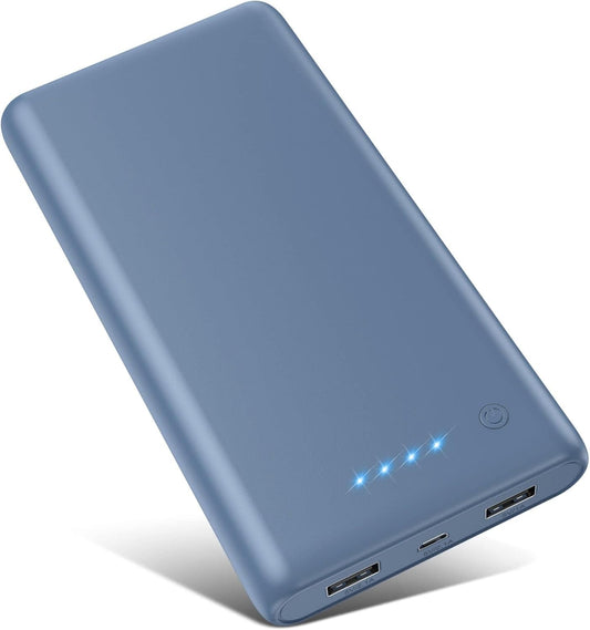 Portable Charger Power Bank 26800mah,Ultra-High Capacity External Cell Phone Battery Pack,2 USB Output High Speed Charging Power bank Compatible with iPhone 16 15 14 13 12 Samsung Android LG etc-Blue