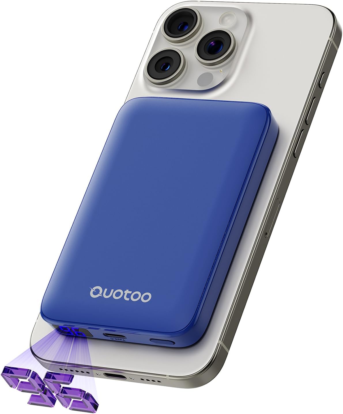 2025 Magnetic 15W Power Bank for iPhone,5000mAh Magsafe Battery Pack with 20w Fast Charging,Slim Magsafe Power Bank in&Out,with LED Display,Wireless Portable Charger for iPhone 16/15/14/13/12 Series