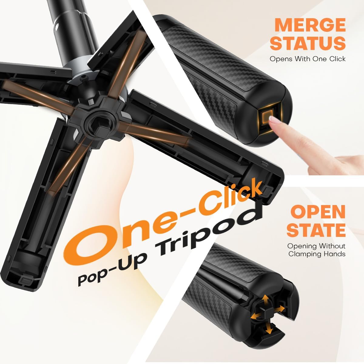 Mini Magnetic Selfie Stick,360° Rotation Carbon Fiber Cell Phone Tripod for MagSafe,Portable Magnet Selfie Stick with Remote Control,Extendable Small Travel Tripod Phone Stand for MagSafe Smartphones