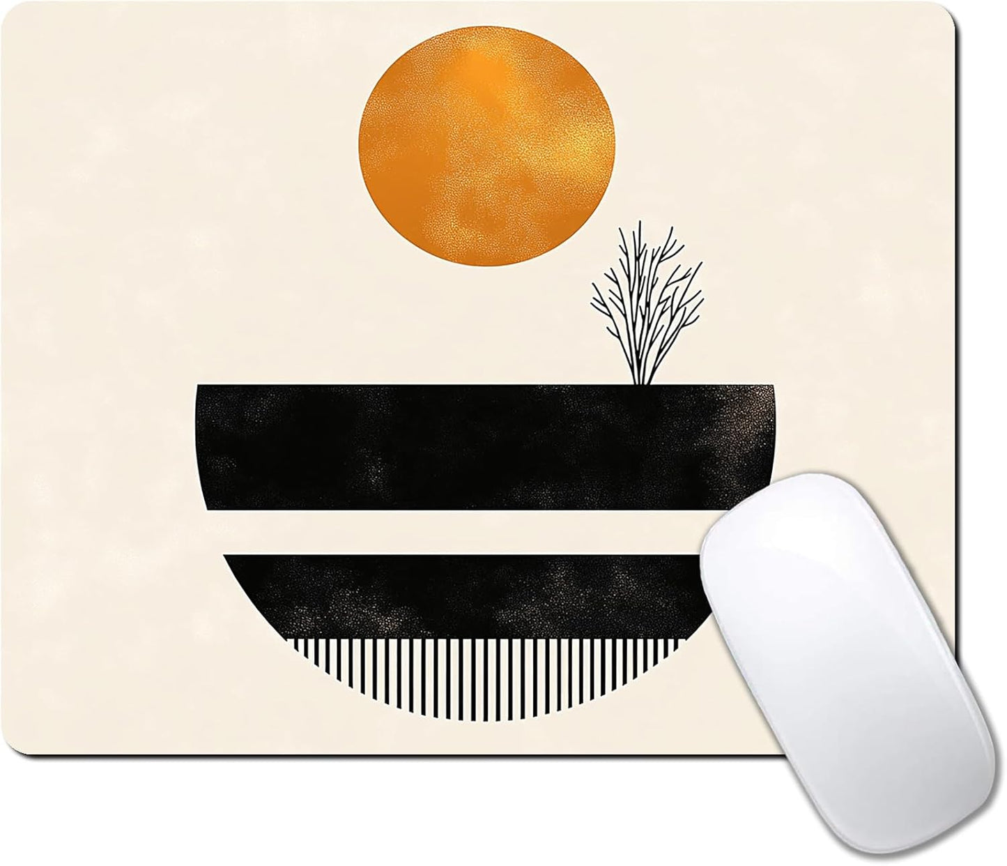 Aesthetic Art Magic Boho Custom Mouse Pad with Non-Slip Rubber, Small Square Design for Wireless Laptop & Computer Mouse Pads for Desk, 9.5 x 7.9 inch Smooth Surface for Gaming & Office