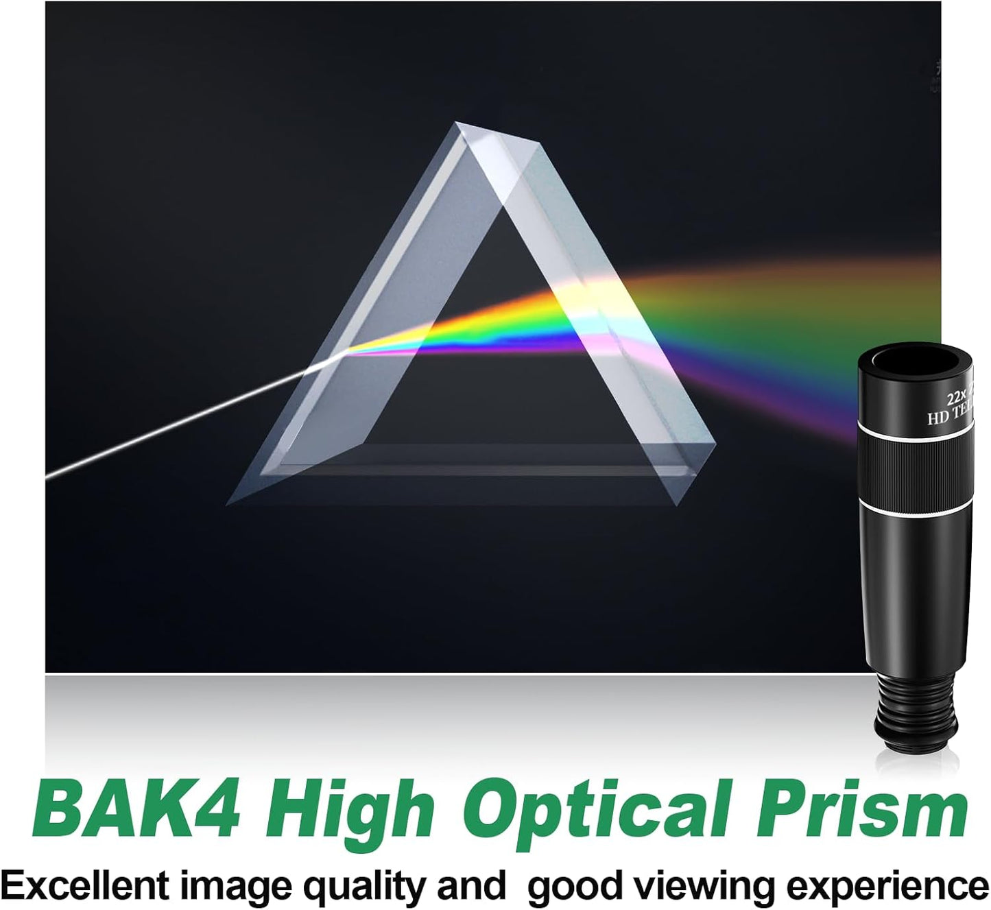 22X Long Focus Telephoto Phone Lens for iPhone and Android, Zoom Cellphone Camera Lens with Phone Clip for Picture Video Taking