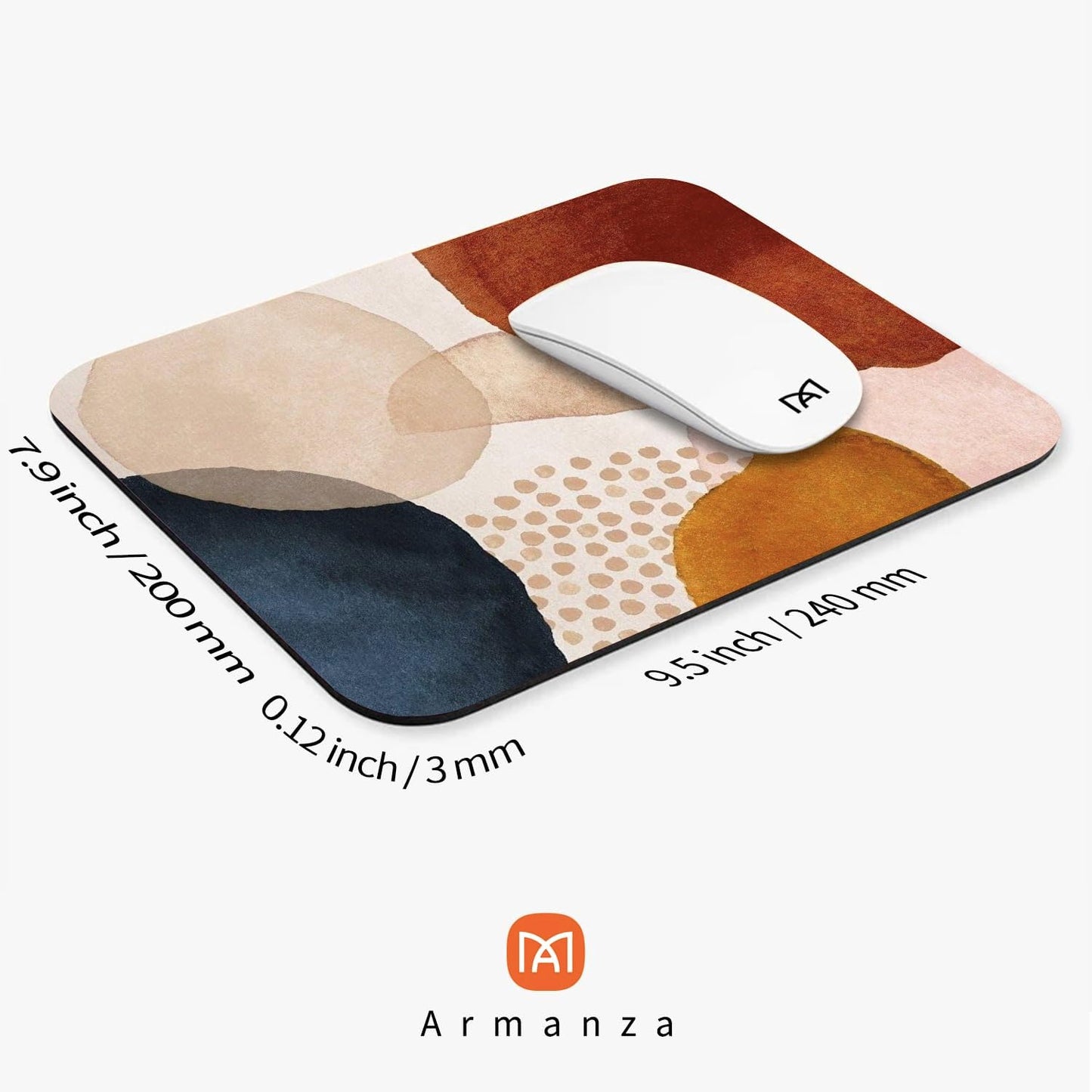 Square Mouse Pad Abstract Marble 2,Personalized Premium-Textured Custom Mouse Mat Design,Washable Mousepad Cloth,Non-Slip Rubber Base Computer Mouse Pads for Wireless Mouse