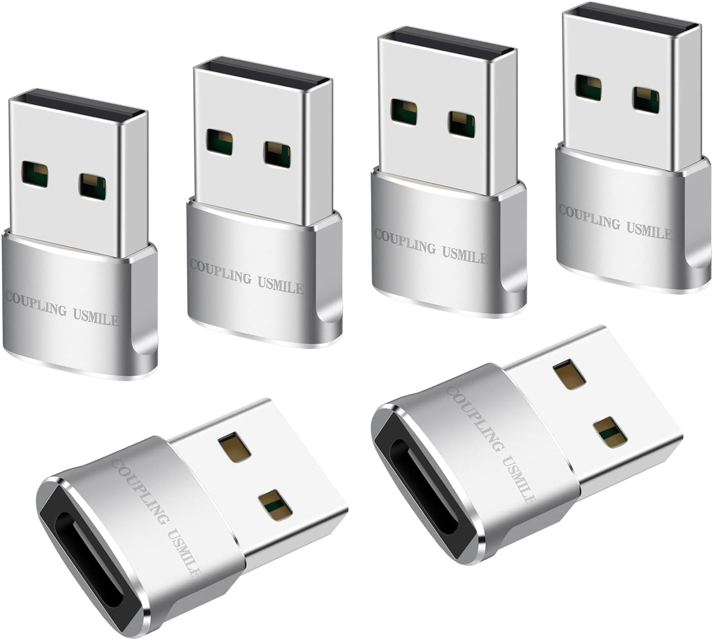 USB to USB C Adapter 6 packs for iPhone Fast Charging, Transfer and Type C OTG convert. USBC to A Compatible with iPhone 16 16e 15 Plus Pro Max,iPad Pro Air 4 Mini 6 almost USB devices