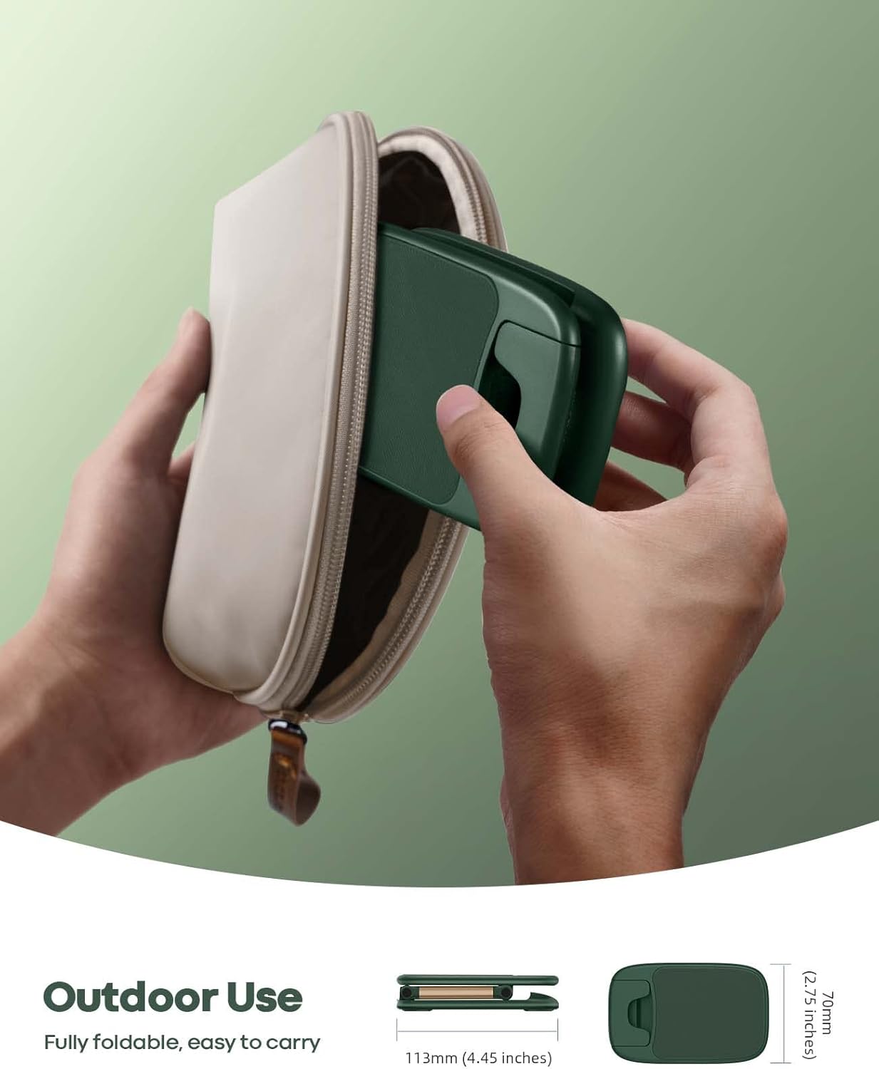 Lamicall Adjustable Phone Stand for Desk - Foldable Phone Holder Cradle Dock for iPhone 16 15 14 Pro Max Plus, 13 12 Pro Max Mini, 11 Pro, Xs, XR, X, 8, 6s, Samsung S23, 4"-8" Mobile Phones - Green