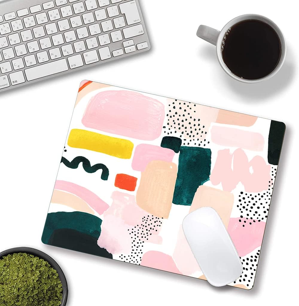 Mouse Pad, Abstract Graphic Design Mouse Pad, Washable Square Cloth Mousepad for Office Laptop, Non-Slip Rubber Computer Mouse Pads for Wireless Mouse, Cute Mouse Pads for Desk