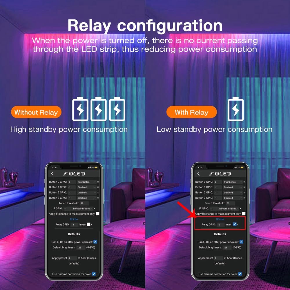 ESP32 WLED LED Strip Light Controller 15A Fuse Link Built in Mic UART Type-C Energy Saving Relay App Control Wago Wiring for RGB IC Addressable Digital WS2811 WS2812 SK6812 TM1814 WS2813 WS2815 etc