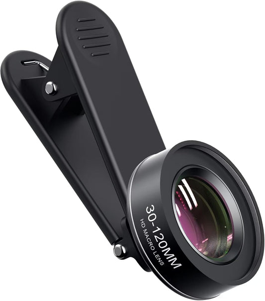 30-120mm Cell Phone Macro Lens, for ipad,iPhone,Samsung, Android, Pixel,Phone Macro Lens