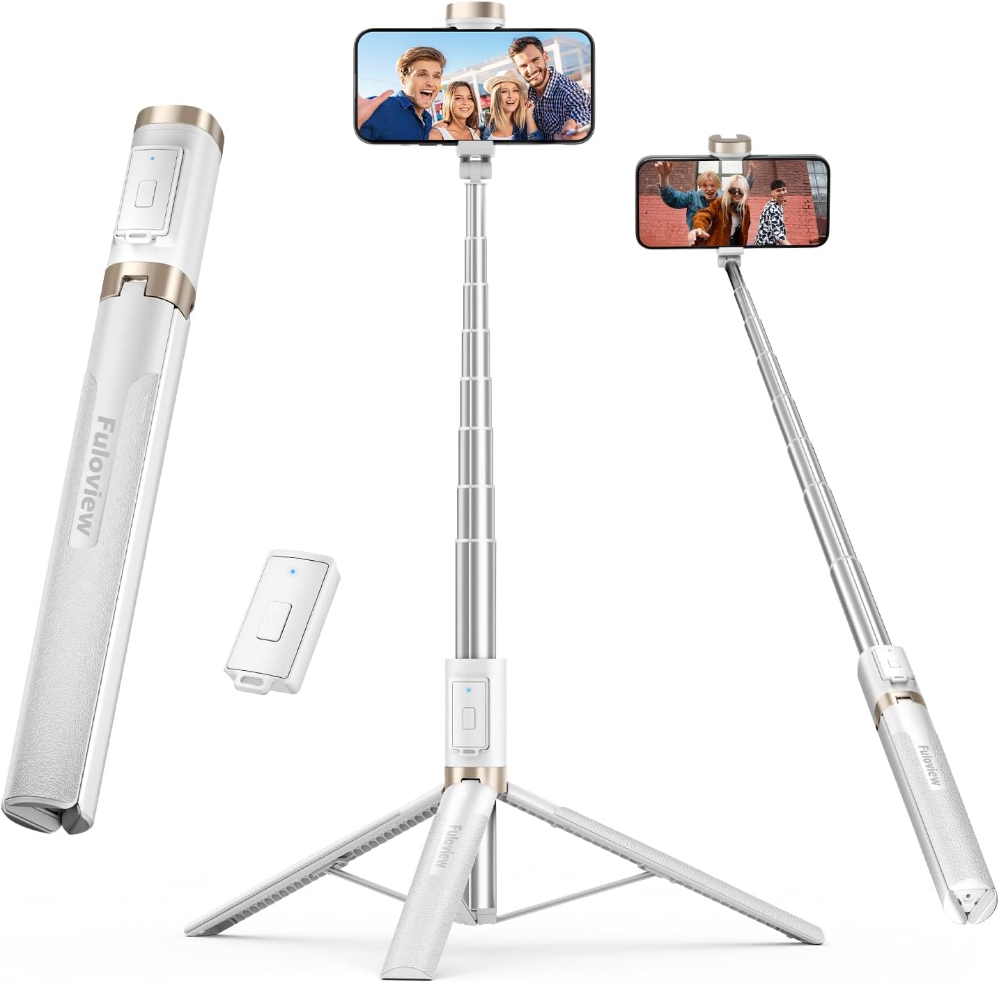 72'' Selfie Stick for iPhone,Tripod Wireless Remote for Selfies,Group Photograph,Video Recording. Phone Stand Compatible with iPhone Android Phone,Camera