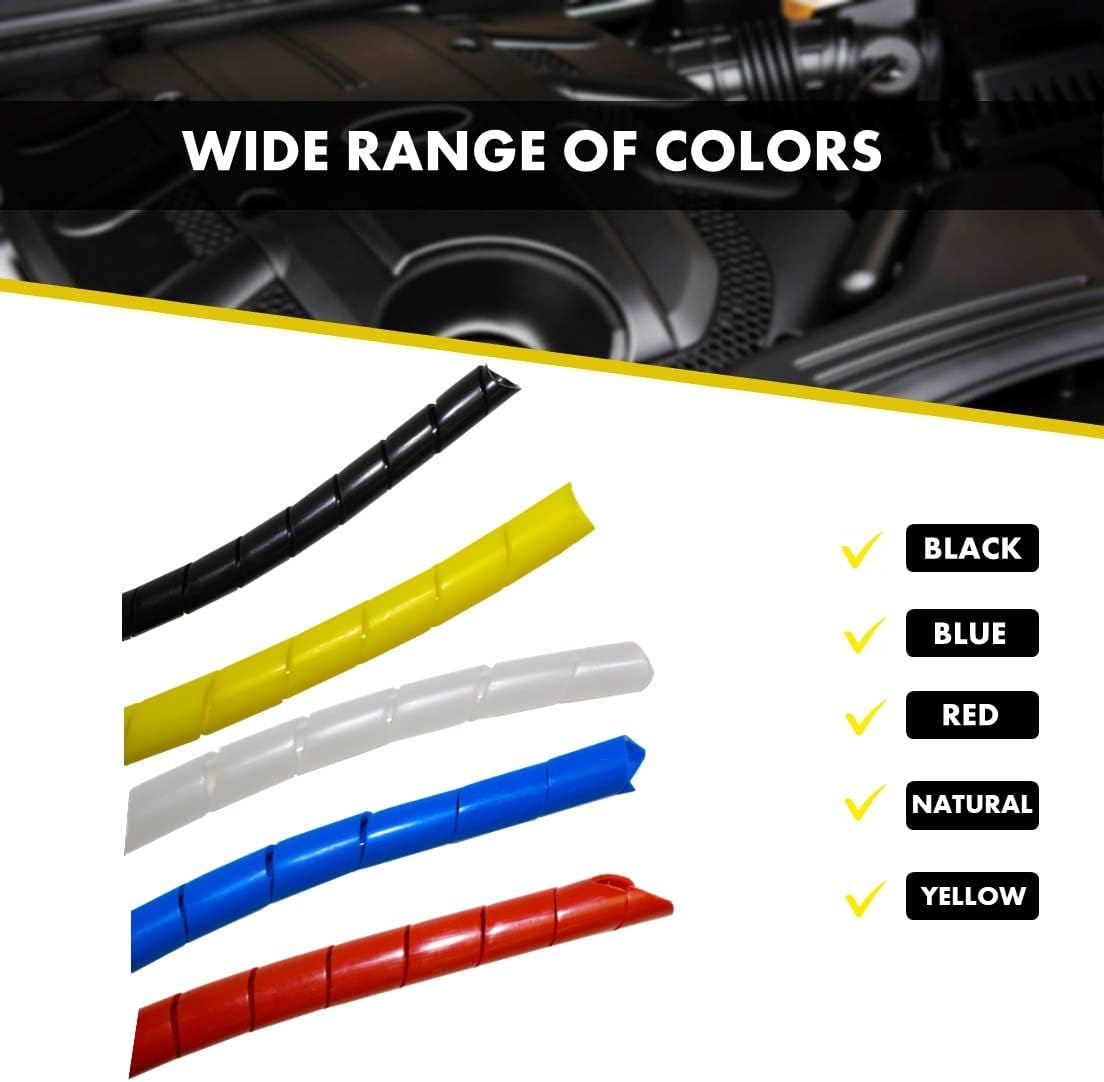 Kable Kontrol Vortex Spiral Cable Wrap - 1” Inch 100’ Feet Long - Hose Protector Flexible Polyethylene Wire Conduit Tubing Cable Sleeve Cord Cover to Organize Wires – Black