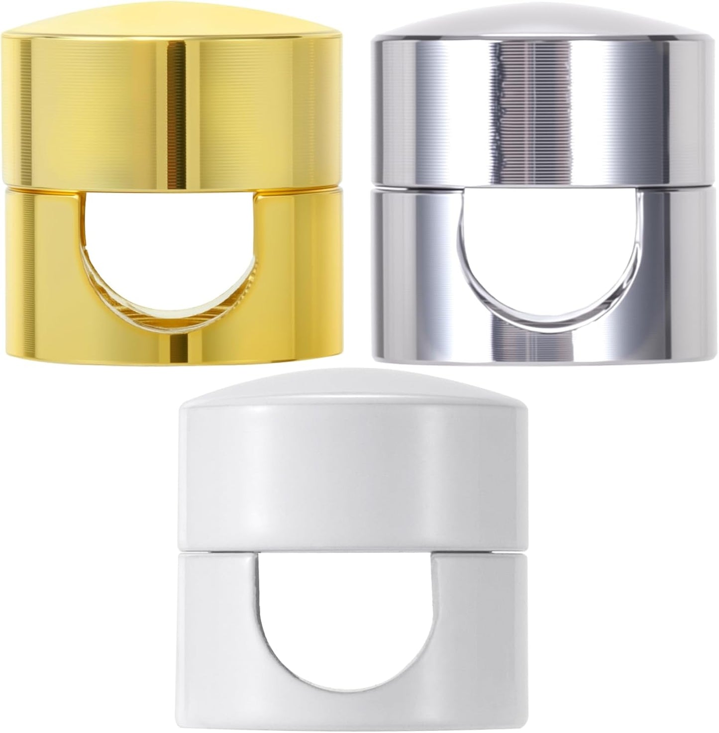 3 Sets Charger Holders for Cords, Adjustable Cable Anchor Holders, Adhesive Metal Cord Clips, Cable Management Wire Organizers for Desk, Office, Nightstand - Gold, White, Silver