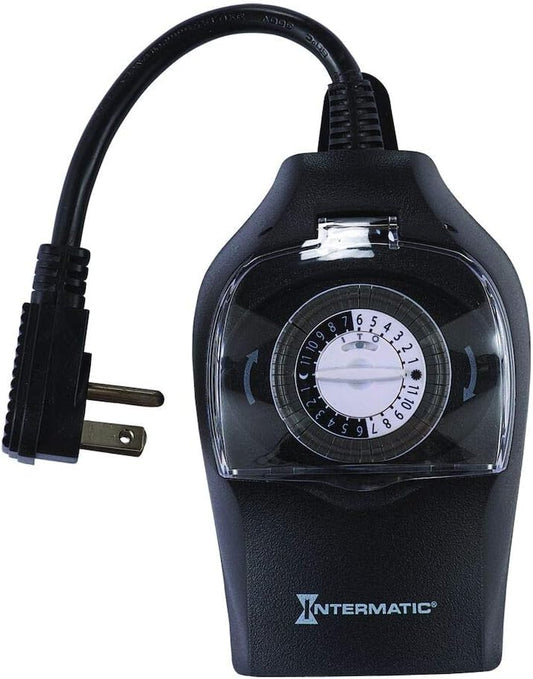 Intermatic HB35K 24 Hour 10-Amp Outdoor Timer for Decorations and Lights, Weatherproof