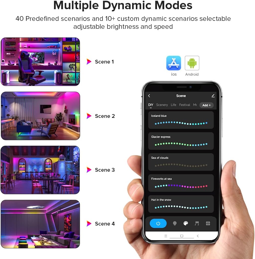2.4G WiFi SPI RGBW LED Controller DR04W, Smart Life/Tuya App, Alexa & Google Home Compatible, Works with SK6812, WS2814, Addressable RGBW Strips RC03RFB RF Remote for Wireless Control