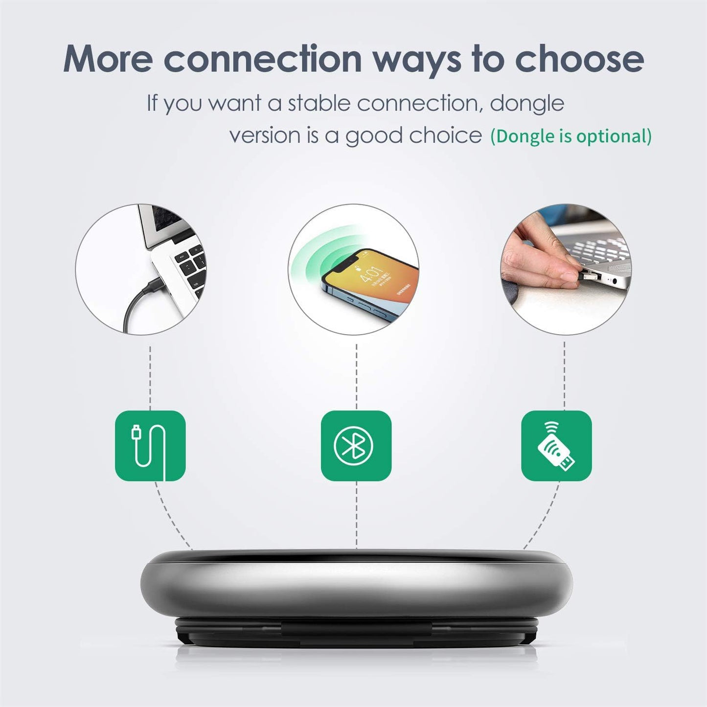 Yealink Teams Certified Speakerphone Wireless Speaker with Microphone Bluetooth for Conference Meeting CP700 Noise Reduction Home Office 360° Voice Pickup (Package Without dongle)