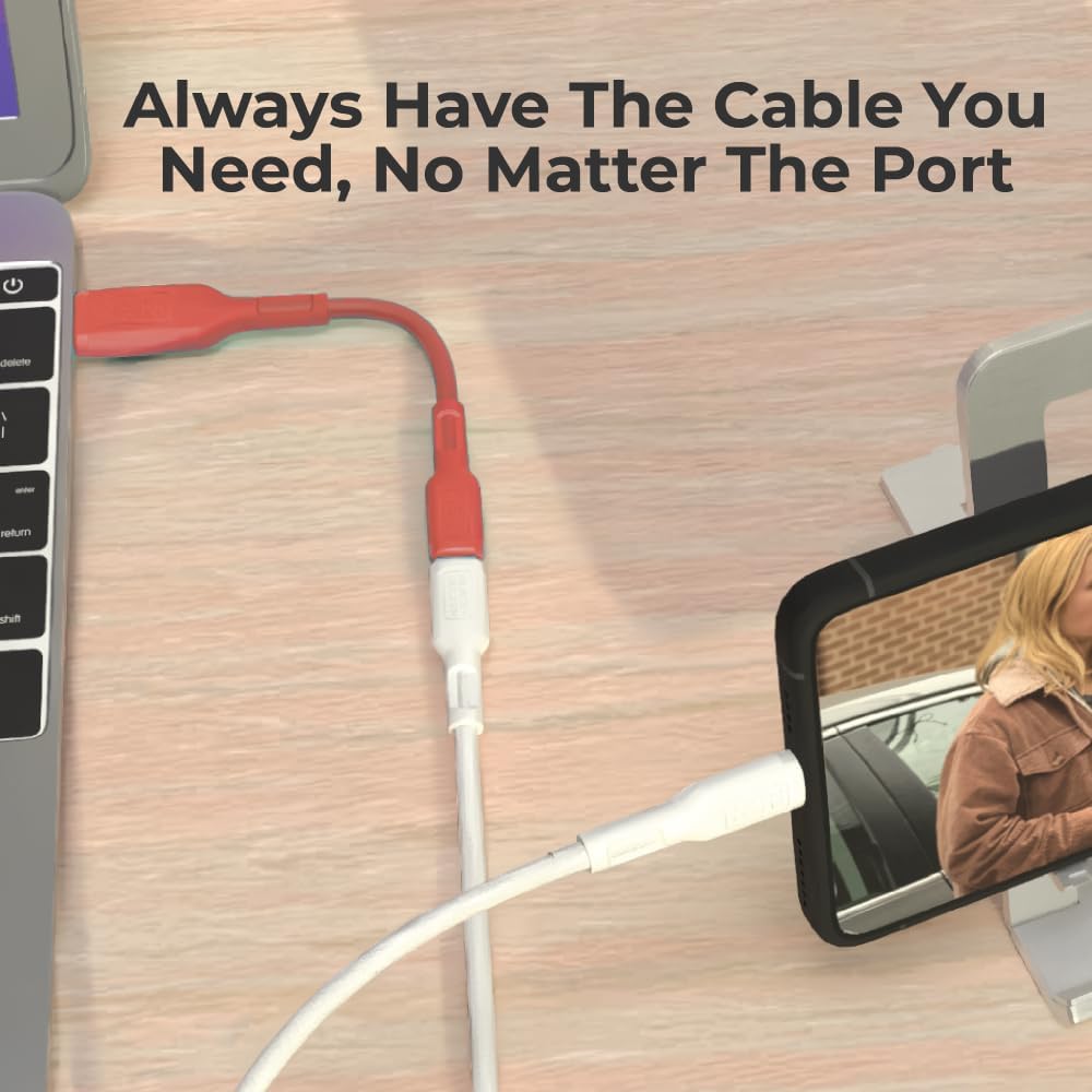 BLACK+DECKER USB C to USB Adapter [2 Pack], Type C Female to USBA Male OTG Cable USBA to USBC Adapter Apple Compatible with MacBook Pro/Air, iPhone 16/15 Series, Samsung Galaxy S24/S23/S22, Coral