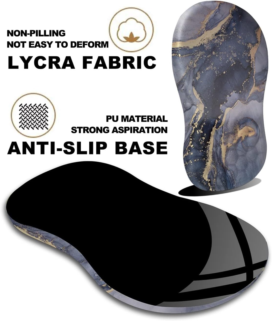 Mouse Pad Wrist Support, Ergonomic Mouse Pad with Massage Dot, Comfortable Computer Mouse Pad for Laptop, Wrist Rest Pain Relief Mousepad with Non-Slip PU Base for Office & Home, 12 x 8 in