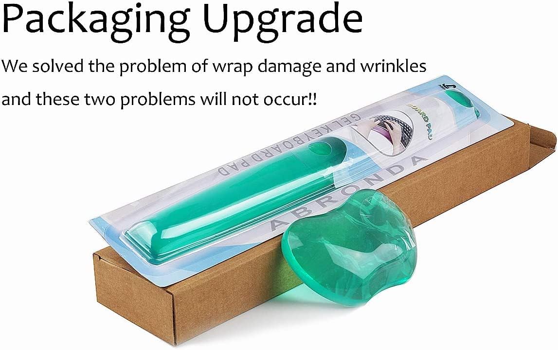 Gel Keyboard Wrist Rest Set Plus - ABRONDA Keyboard & Mouse Wrist Support Pad Office, Computer, Laptop, Mac - Durable, Comfortable and Pain Relief- Black Set