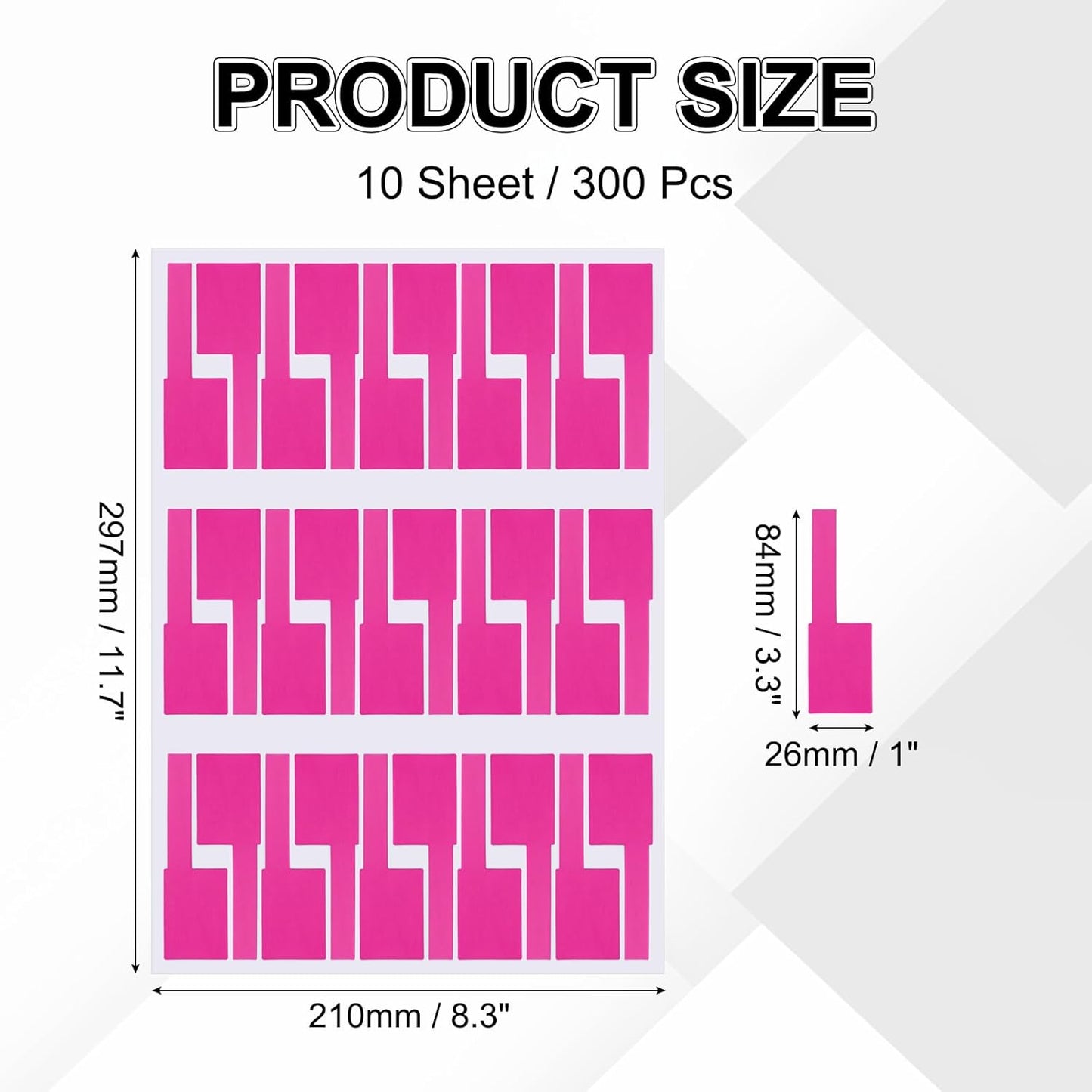 uxcell 300 Pcs Cable Labels, Waterproof Wire Cord Labels Tags, Cord Organizer Management Tags for Charger Cable Organizer Wire Markers Printer and Handwriting, Rose Red