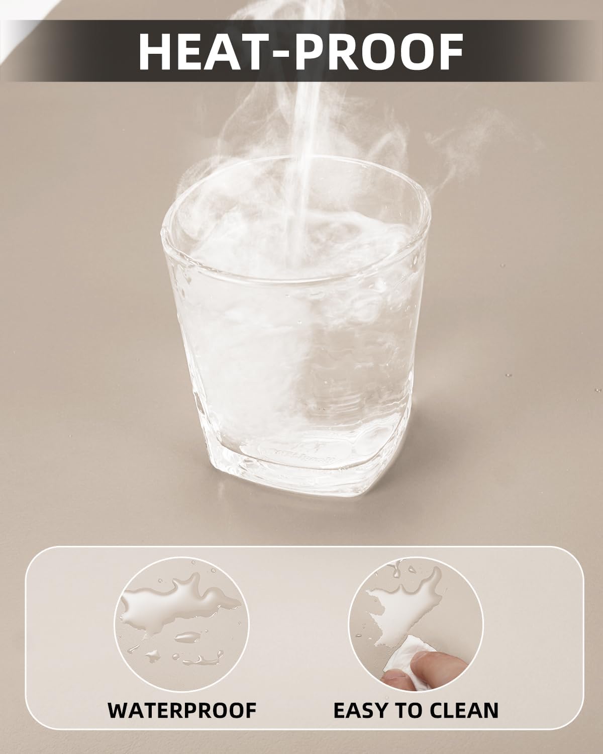 Small Desk Mat,Leather Desk Pad Protector,Desk Mouse pad,Office Desk mat,Laptop Mat for Desk, Non-Slip PU Leather Desk Blotter,Waterproof Desk Writing Pad for Office/Home(31.5"x15.7",Apricot)