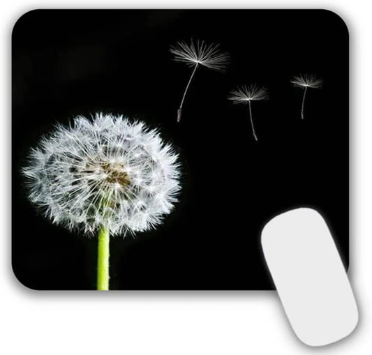 Mouse Pad, Gaming Mouse Pad, Non-Slip Rubber Base Mouse Mat with Designs for Laptop, Computer & Office, 9.5 x 7.9 x 0.12 inches (Dandelion 2)
