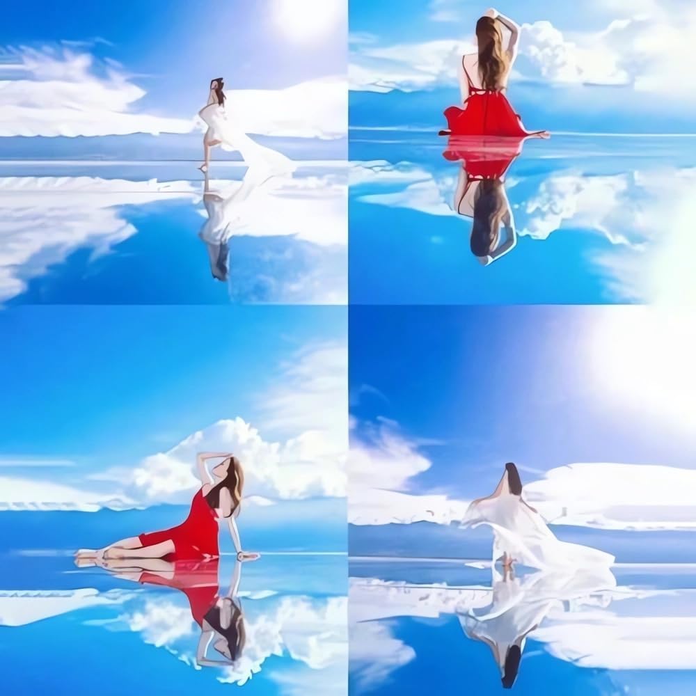 2024 Smartphone Camera Mirror Reflection Clip Kit -【New Version】 Smartphone Selfie Reflector, Adjustable Mobile Phone Reflection Camera Clip, Mirror Reflection Phone Clip for All Phones (2PCS-White)