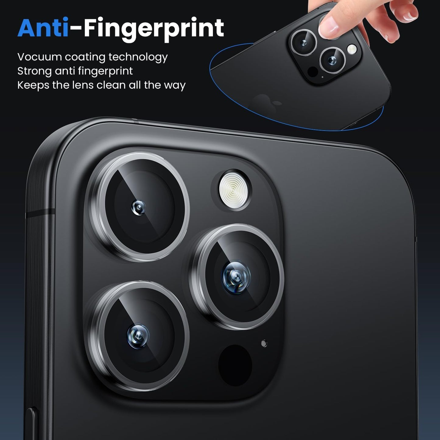 WSKEN for iPhone 16 Pro/iPhone 16 Pro Max Camera Lens Protector - [Original Shooting Model] Shatterproof Ultra HD Tempered Metal Glass Camera Screen Protector Cover Film Accessories