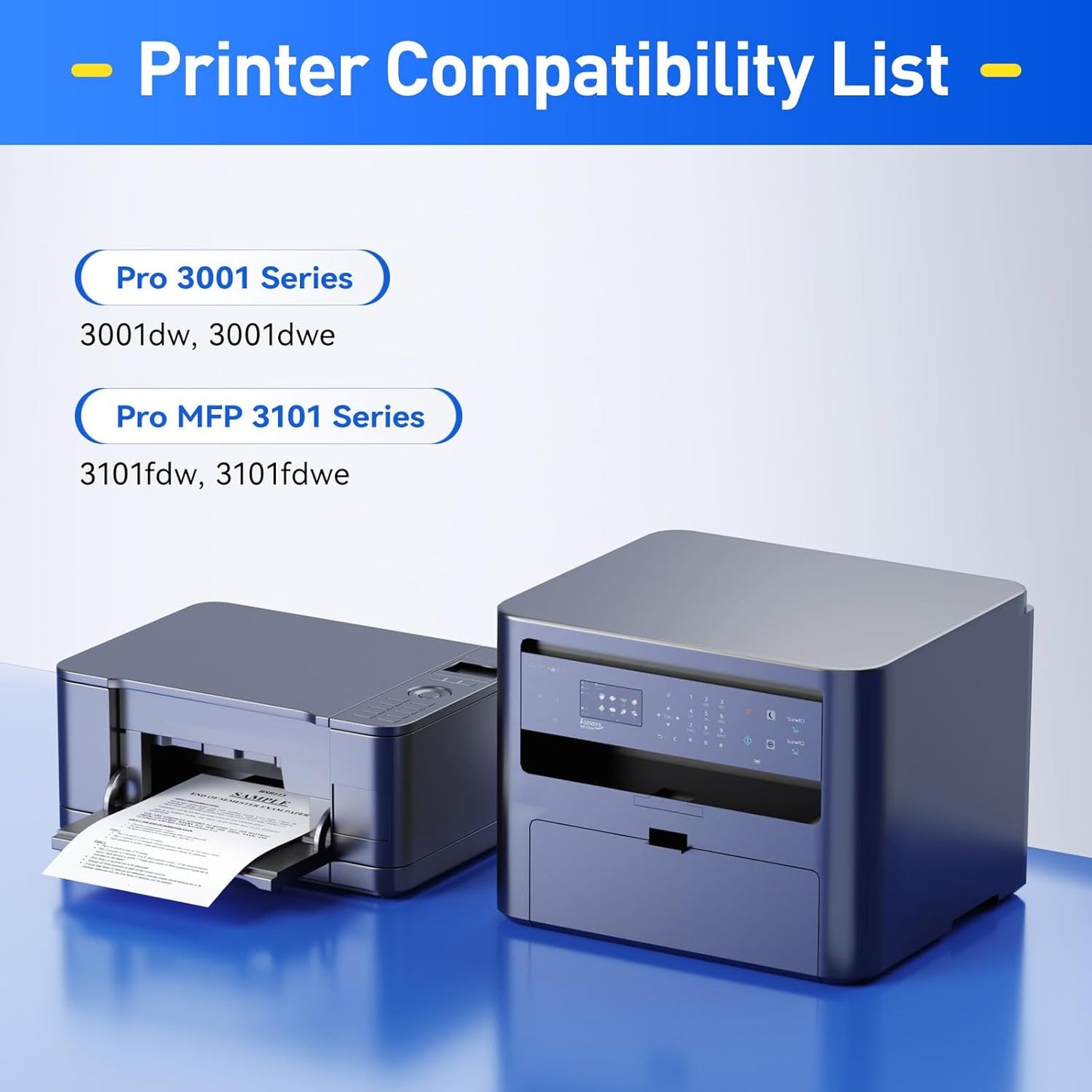 138X Black Toner Cartridge 2-Pack with Chip Compatible with HP 138X W1380X 138A W1380A Toner Replacement for Laserjet Pro MFP 3001dw 3001fdw 3101fdw Printer 3101 3001 Laser Printer All-in-One Copier