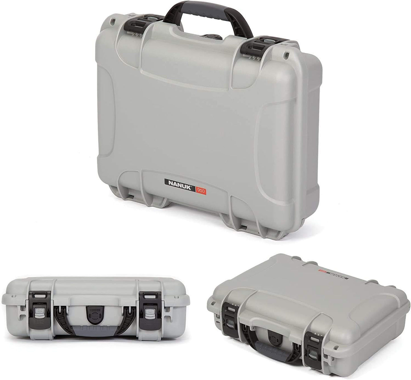 Nanuk 910 Waterproof Hard Case with Foam Insert - Silver