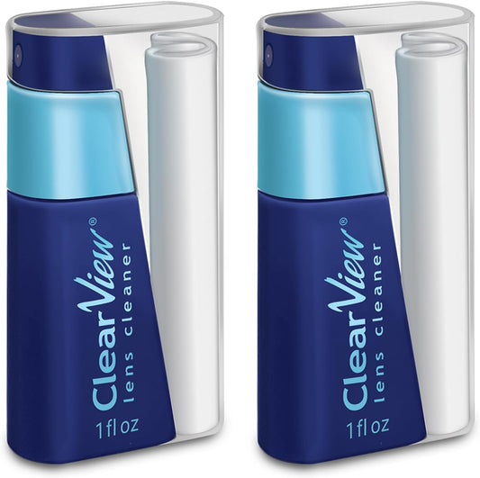 Portable Lens Cleaner Kit – Travel Size with Premium Cleaning Solution, Refillable Spray + Microfiber Cloth, Safe for All Lenses, Compact & On-The-Go