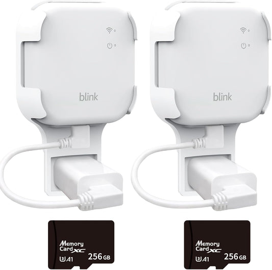 256GB MicroSD Card & Wall Mount for Blink Sync Module XR with Short Cable – Declutter, Save Space, and Effortlessly Enhance Security(2 Pack)