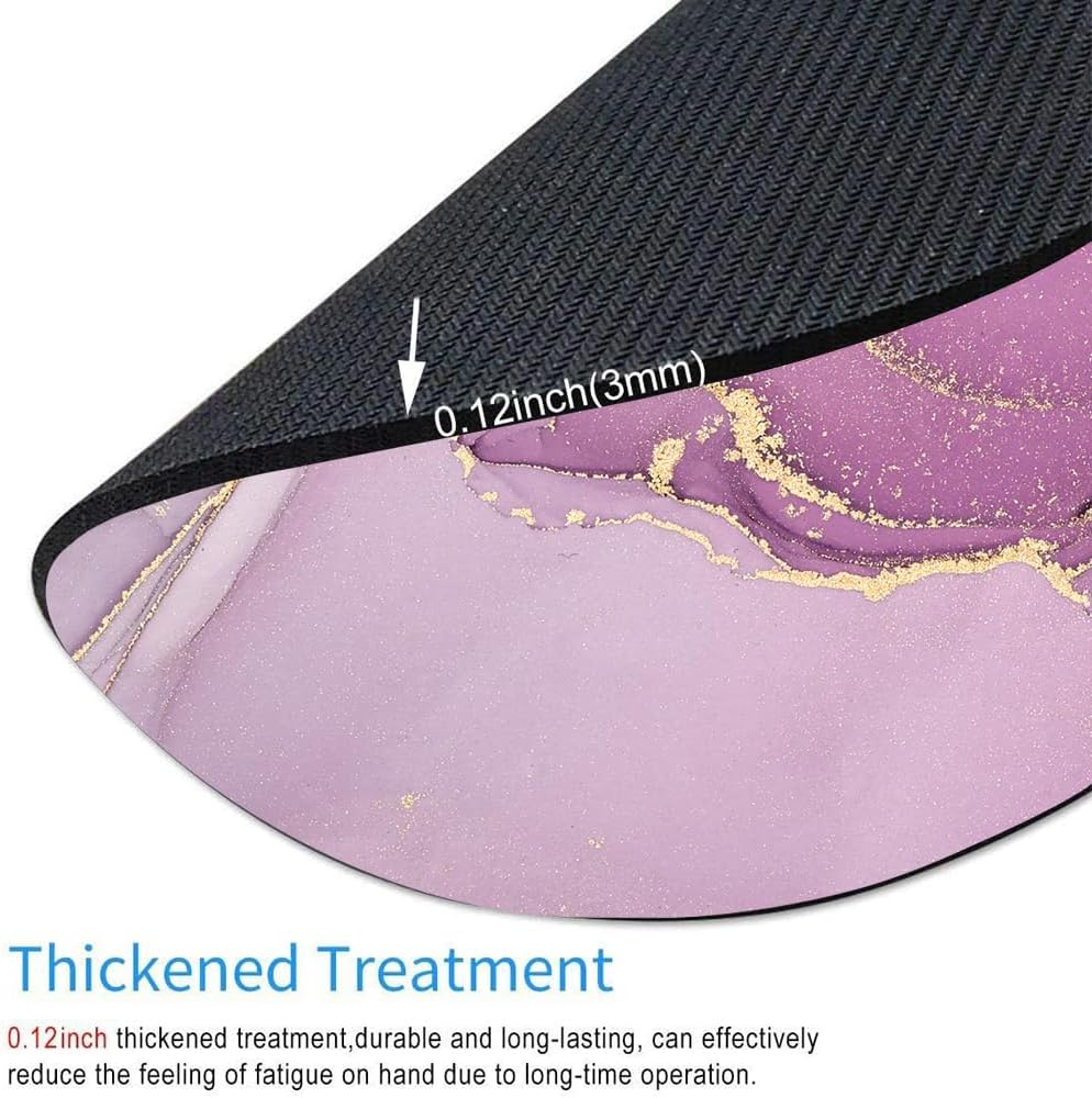 Light Purple Marble Round Mouse pad Customized Mousepad Non-Slip Rubber Base Mouse Pads for Computers Laptop Office Desk Accessories Mouse pad