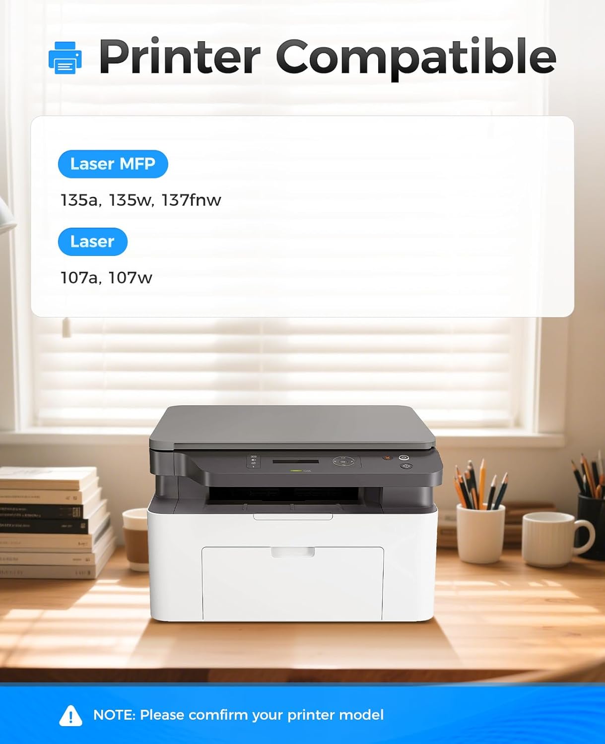 105A Black Toner Cartridge Combo Set 2-Pack with chip High Yield Replacement for HP 105A W1105A Toner Cartridges Compatible with HP Laser MFP 135a 135w 137fnw 107a 107w Printer Ink 135 137 107 Series