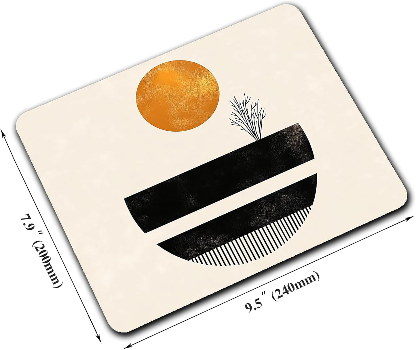 Aesthetic Art Magic Boho Custom Mouse Pad with Non-Slip Rubber, Small Square Design for Wireless Laptop & Computer Mouse Pads for Desk, 9.5 x 7.9 inch Smooth Surface for Gaming & Office