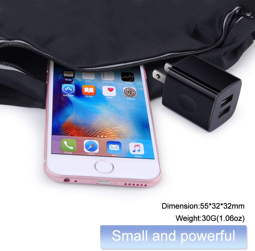 USB Wall Charger Box, 3Pack 2.1A Dual USB Charging Block Brick Cube Power Adapter for Phone 16/15/14/13/12 Pro Max/SE/8, Samsung S25 A15 5G A35 A14 S24 S23 S22 S21 FE/Ultra, Google Pixel 8a, LG, Moto