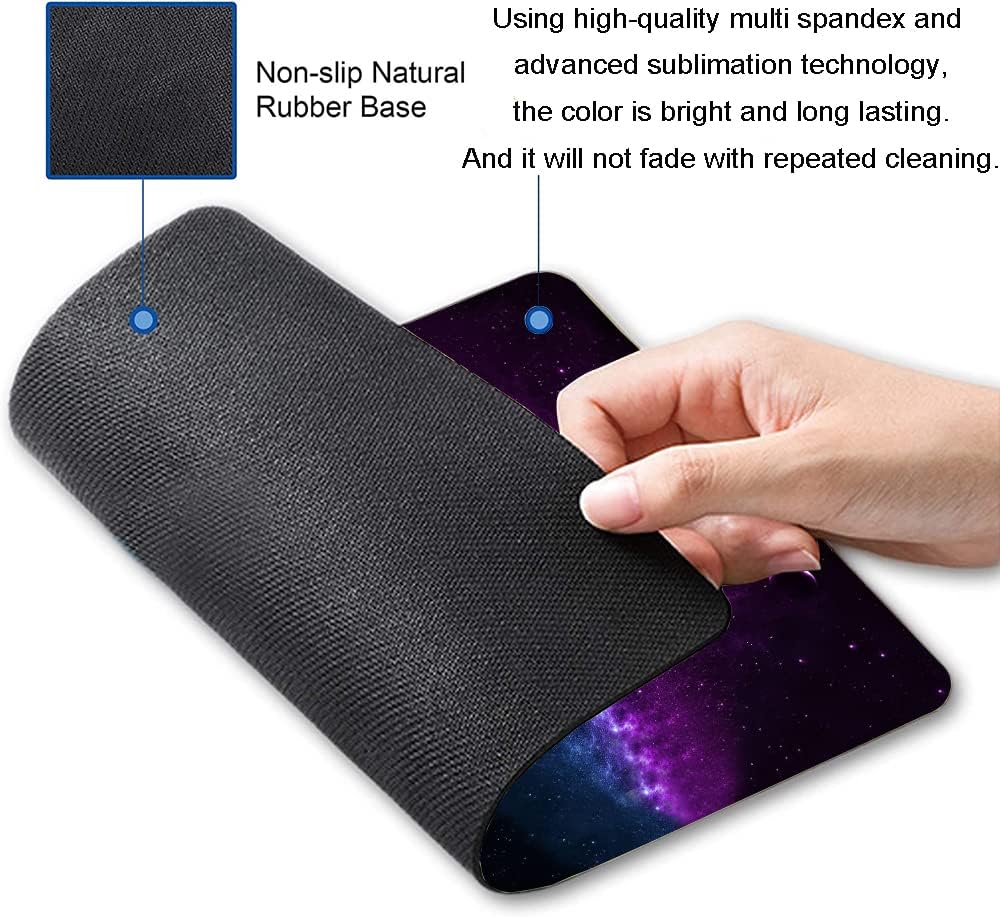 IMAYONDIA Nebula Galaxy Mouse Pad - Universe Square Waterproof Non-Slip Rubber Base for Computer Laptop