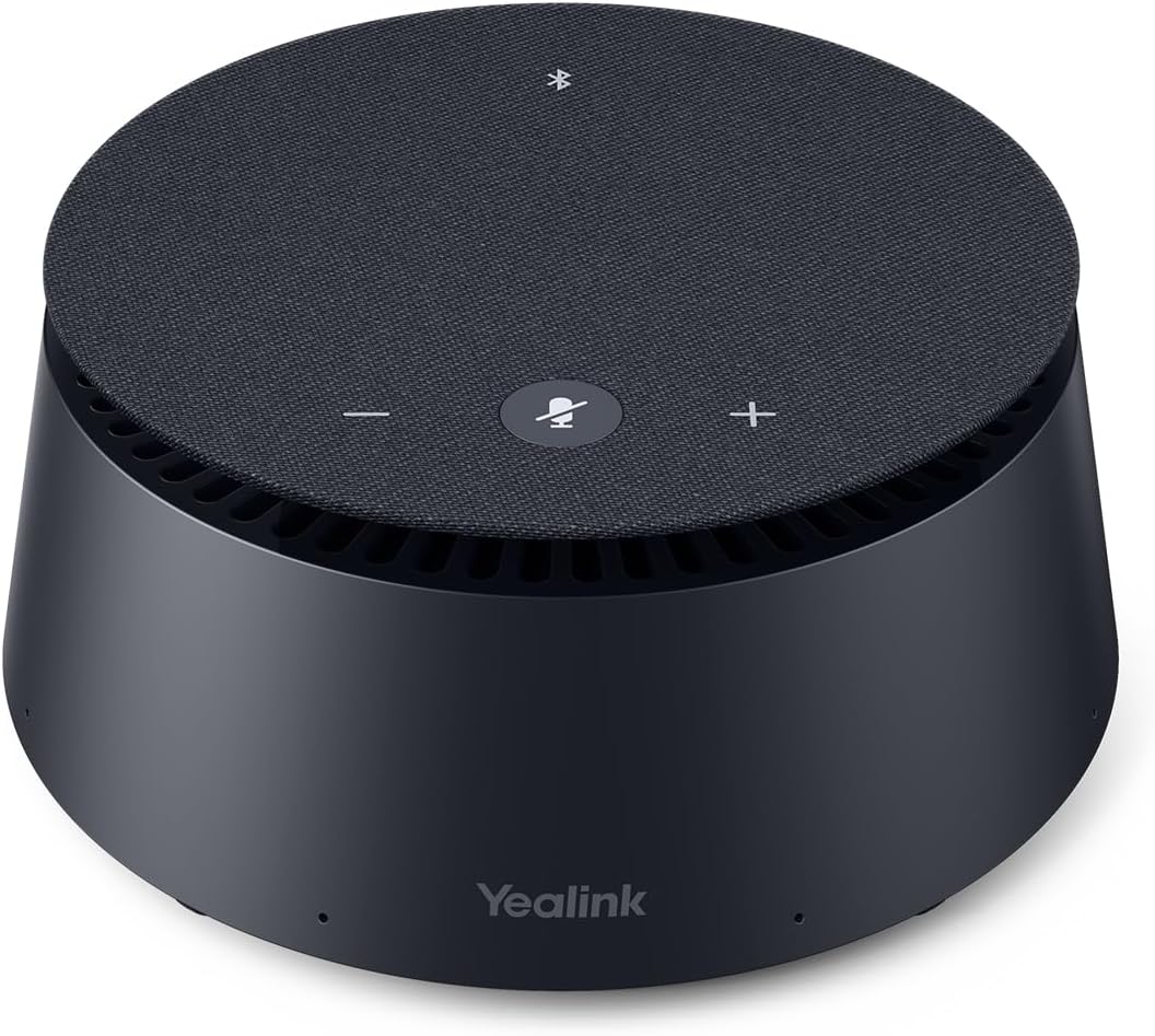 Yealink CP50 Conference Call Speaker and Microphone with Ai Noise Cancellation, Speakerphone for Teams Room, 8 360° Omnidirectional Mics, Bluetooth, USB-C, Daisy Chain, 19.69ft Pickup Telephon