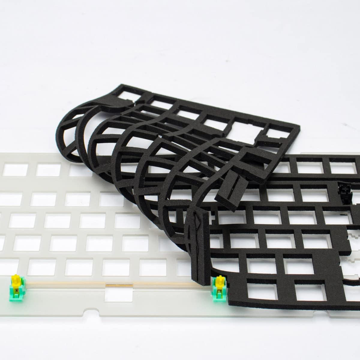 Mintcaps 2-Piece Keyboard Sound Dampening Set - 87 Layout Silencer Pad Gasket EVA Foam for Mechanical Keyboard Switches