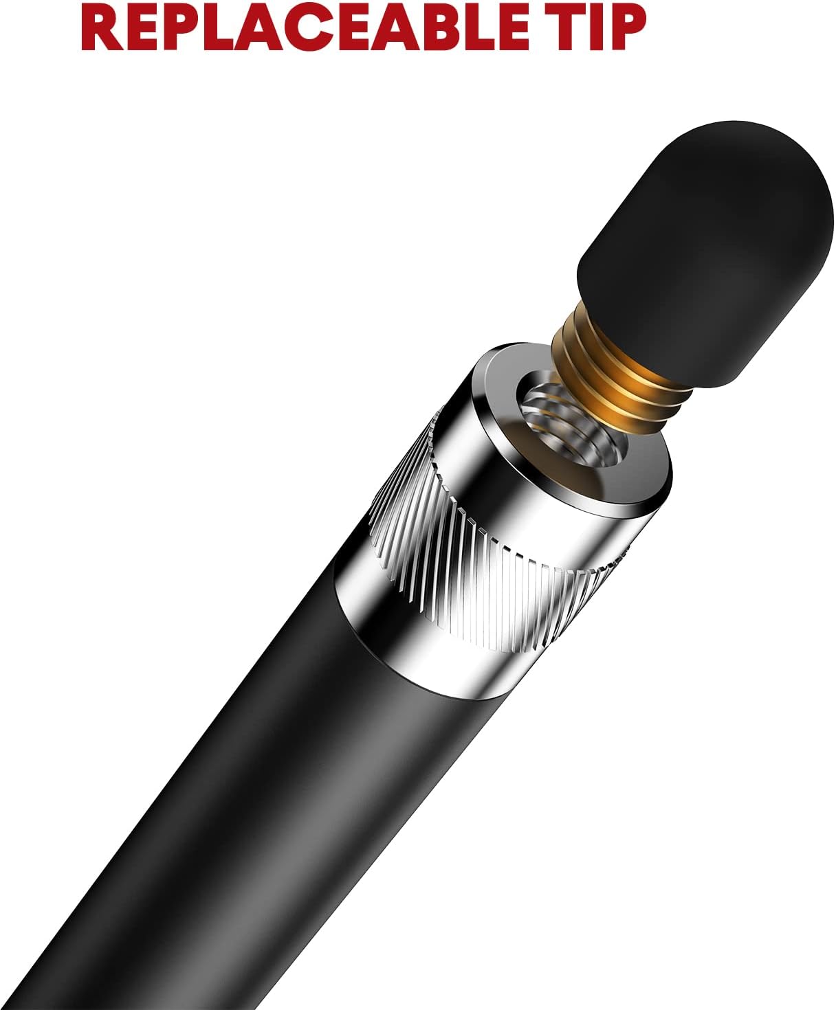 30pcs Universal Replacement Rubber Tips for Stylus Pens Silicone Stylus Tips Replacement for Touch Pencil Stylus Touchscreen Pen