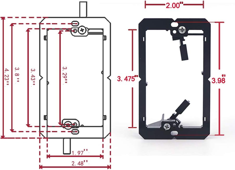 VCE 2-Port Ethernet Wall Plate (UL-Listed), CAT6 Wall Plate and Jack, RJ45 Keystone Wall Outlet with Single Gang Low Voltage Mounting Bracket, White 2-Pack