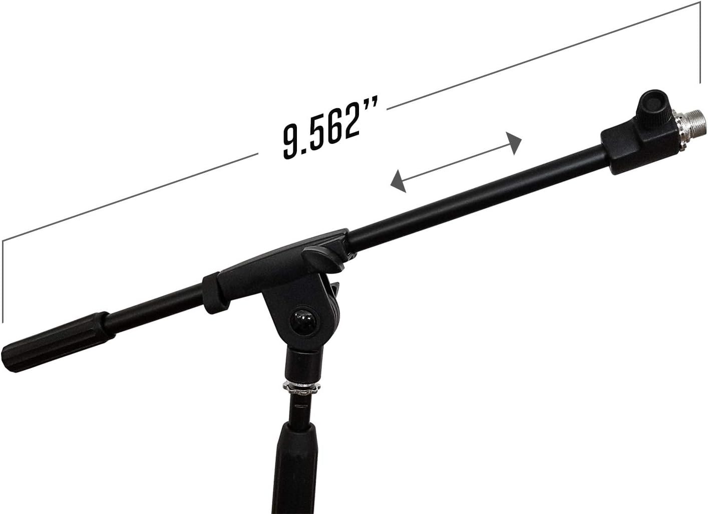 AxcessAbles Low-Profile Microphone Tripod Stand with Boom Arm | Adjustable Height Short Floor Mic Stand with Boom | Kick Drum Mike Stands |Guitar Amp Stands (2-Pack)