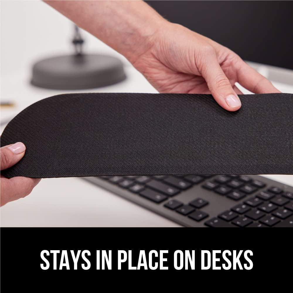 GORILLA GRIP Silky Gel Memory Foam Wrist Rest for Computer Keyboard, Mouse, Ergonomic Design for Typing Pain Relief, Desk Pads Support Hand, Arm, Mousepad Rests, Stain Resistant, 2 Piece Pad Turquoise
