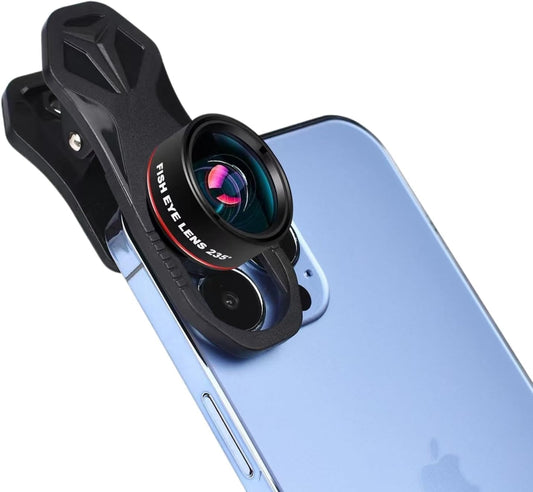 Fisheye 235°,Fish Eye Lens Universal HD Phone Fisheye Lens, Phone Camera Lens, for iPhone 7 8 x xr 11 12 13 14 15 pro max Android Samsung Smartphones (fisheye)
