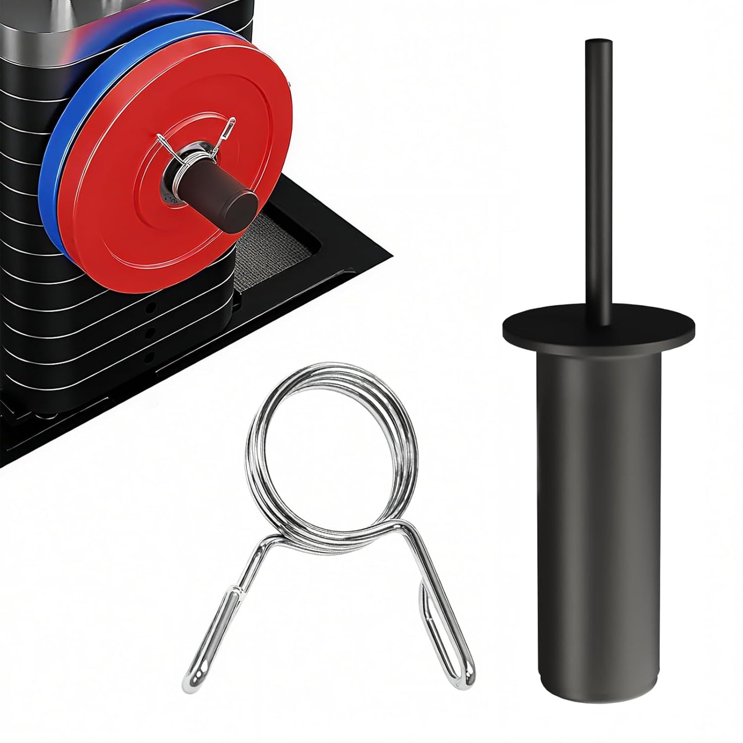 Weight Stack Pin, Gym Pin with Spring Clip Collar, Weight Pins for Weight Stack Machine, Weight Stack Extender Pin Strength Training Equipment for Cable Tower and Functional Trainer Machin