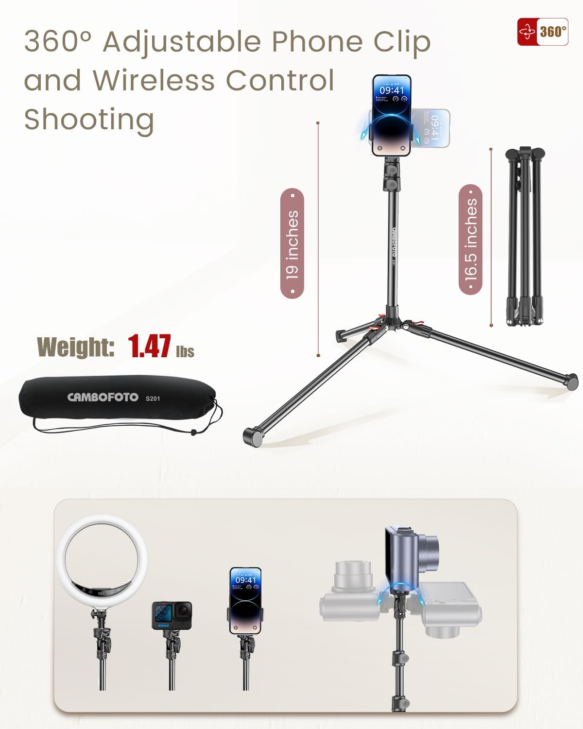 87" Phone Tripod, Overhead Flexible Tall Tripod Stand with Remote, Selfie Stick, Compatible with iPhone, 15.7" Gooseneck/Adjustable 360 Head, Gopro/Ring Light/Webcam/Video Recording/Vlogging