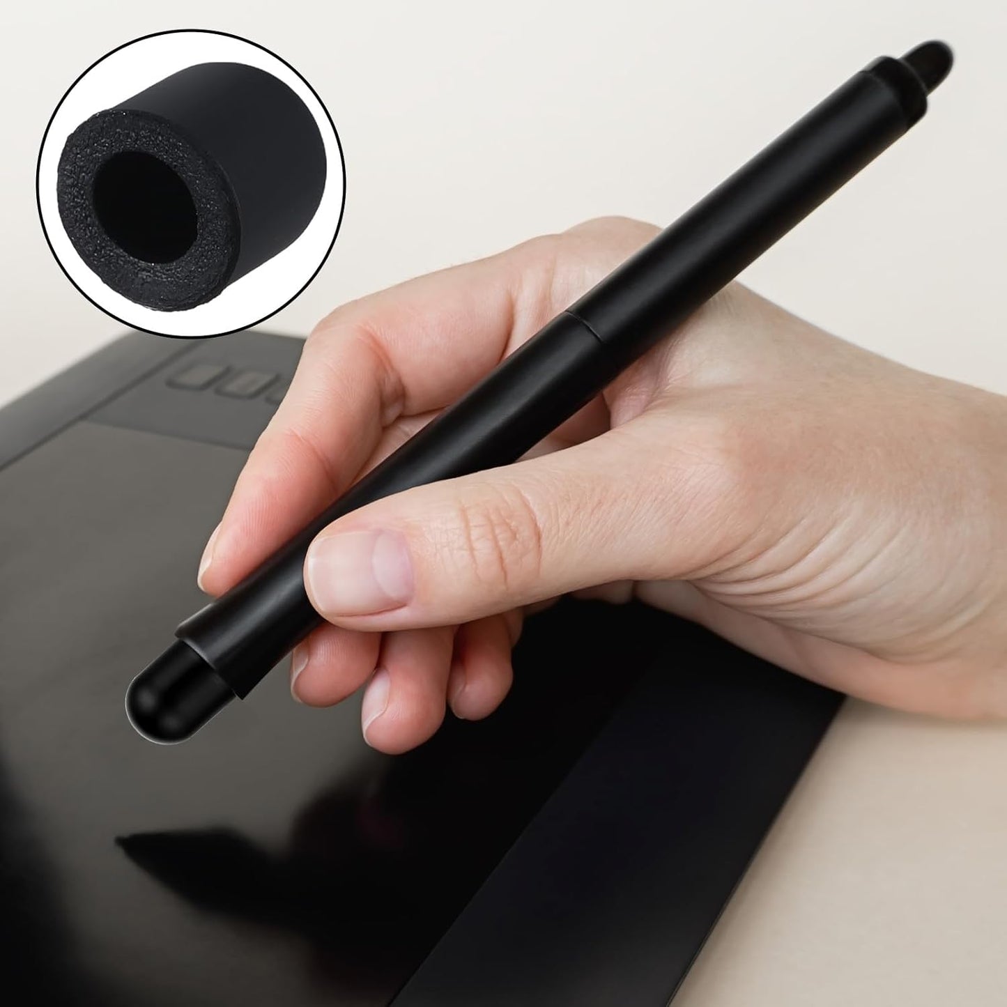 50Pcs Replacement Nibs for Touch Screen Pen, Rubber Tips for Stylus Pens, Soft, No Scratches, Sensitivity and Precision, Universal Stylus Ends (0.24inch/6mm)