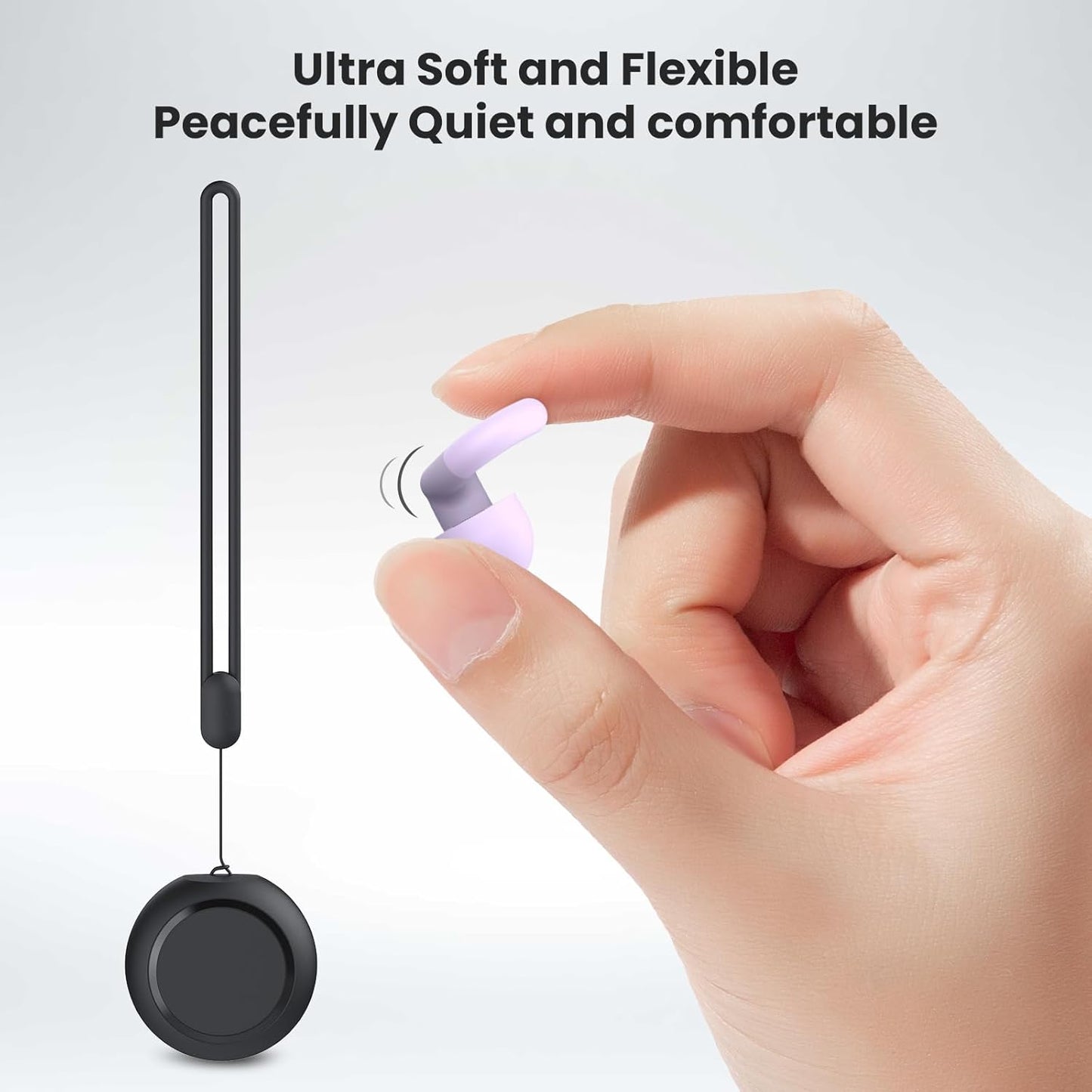 Earplugs for Sleeping & Noise Reduction - Soft Silicone Earplugs with 7 Pairs Ear Tips & One Connection Cord, Hearing Protection for Sleeping, Concerts, Work & Sound Reduction 25dB-30db